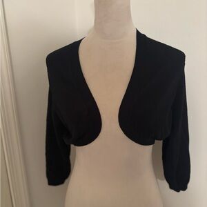 Valerie Stevens Black Stretch Knit Mini Top